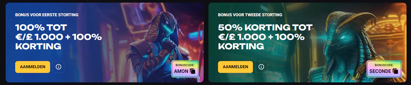 Amonbet Bonussen en Promoties