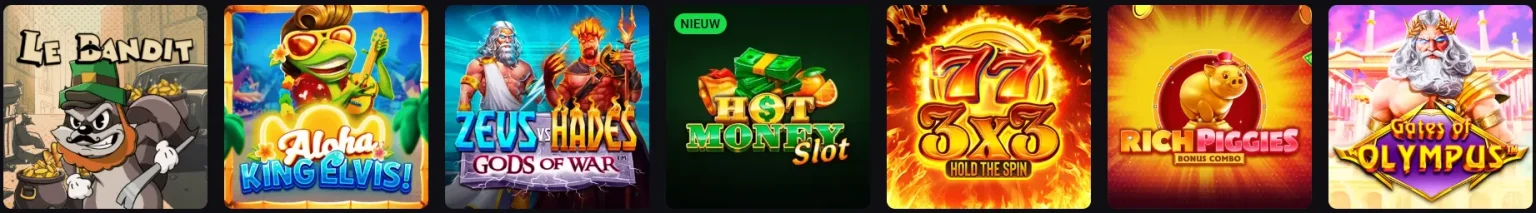 Sélection de machines à sous et jeux de casino en ligne sur Amonbet.